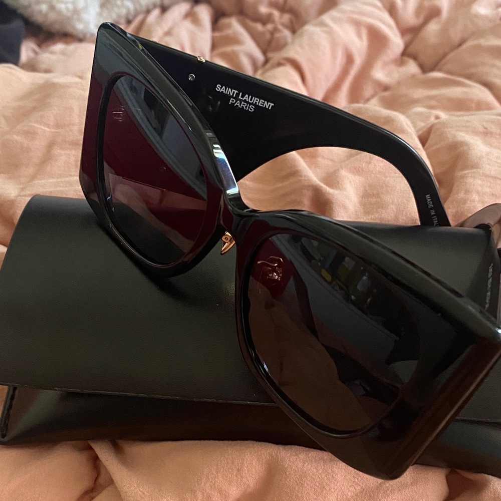 Saint Laurent Black Sunglasses with Red Box